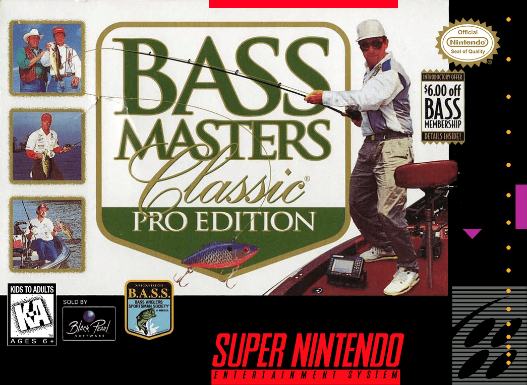 Bass Masters Classic Pro Edition box art for Super Nintendo